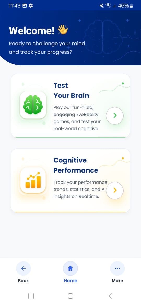 CogTrack app screenshot 1