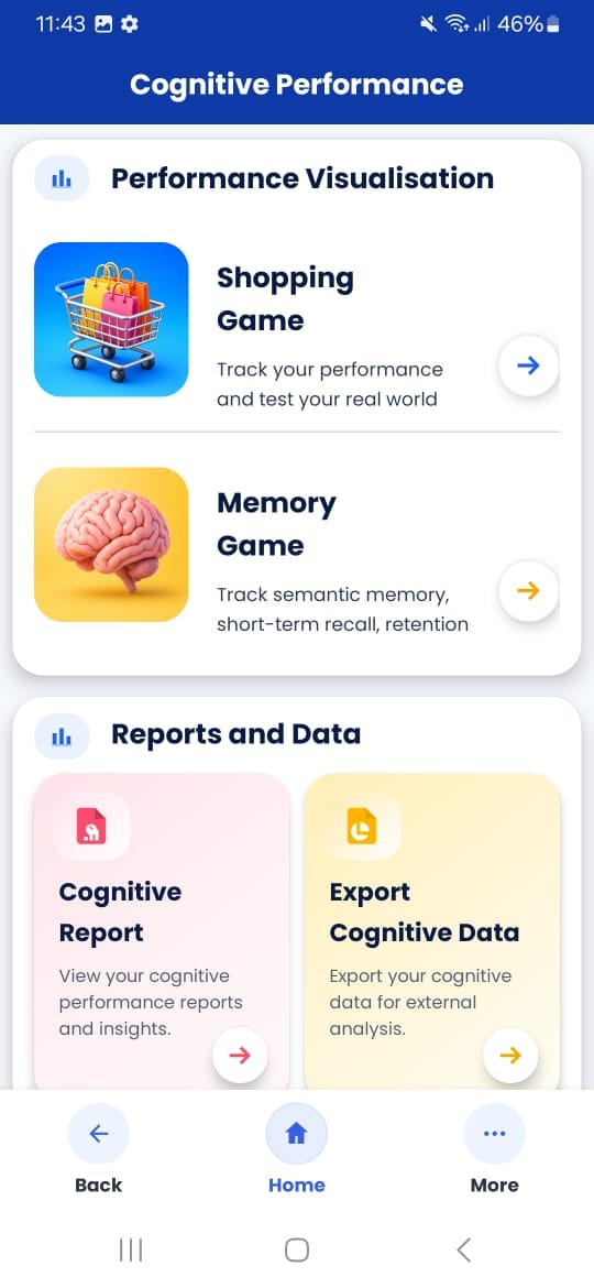CogTrack app screenshot 2